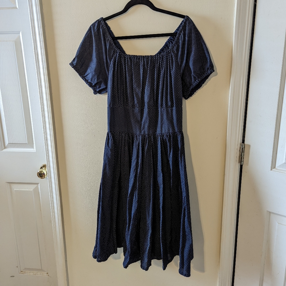 Vintage Navy Cottagecore Sun dress